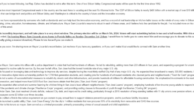 Email reveals former San Jose mayor’s bid for Congress