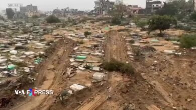 Nghĩa trang Gaza bị giày xéo sau cuộc tấn công của Israel