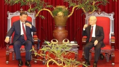 Cây tre uốn lượn tại tiệc trà Nguyễn Phú Trọng-Tập Cận Bình gây tranh cãi