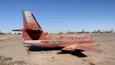 Man who bought Elvis Presley’s abandoned private jet shows first steps of turning it into an RV