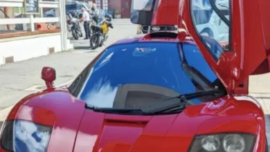 OpenAI founder and CEO Sam Altman lets a father and son take a look at his  million McLaren F1