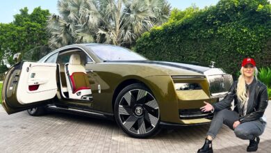 This is what the new Rolls-Royce Spectre looks like in the metal