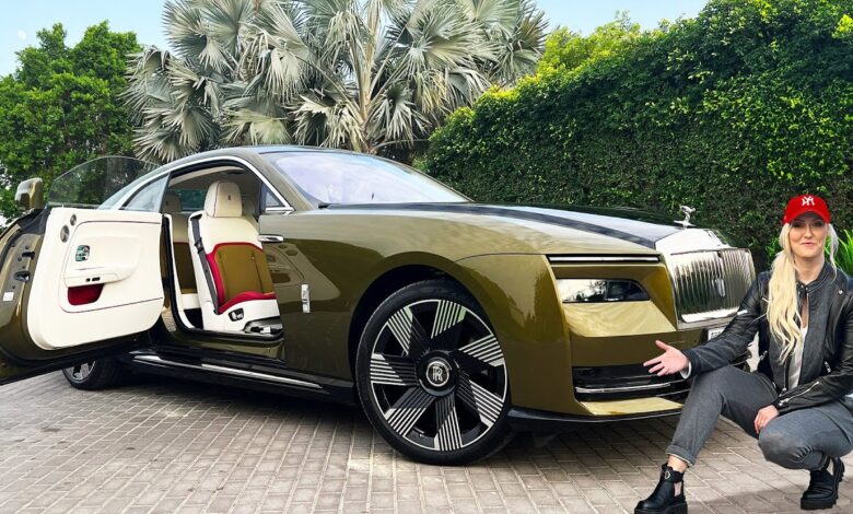 This is what the new Rolls-Royce Spectre looks like in the metal