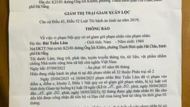 Tù nhân Bùi Tuấn Lâm bị hành hạ cùm chân 10 ngày