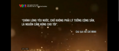 VTV và câu nói ‘chính lòng yêu nước, chứ không phải lý tưởng Cộng sản’ VTV và câu nói ‘chính lòng yêu nước, chứ không phải lý tưởng Cộng sản’