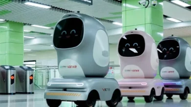 Robot giao hàng Trung Quốc tự động đi tàu điện ngầm