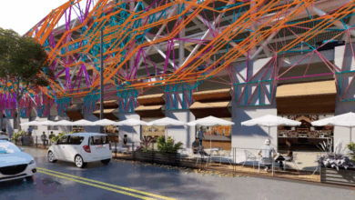 San Jose parking garage construction shutters micro-retail