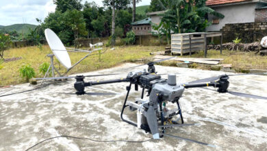 Drone có thể phát sóng di động trong vùng lũ