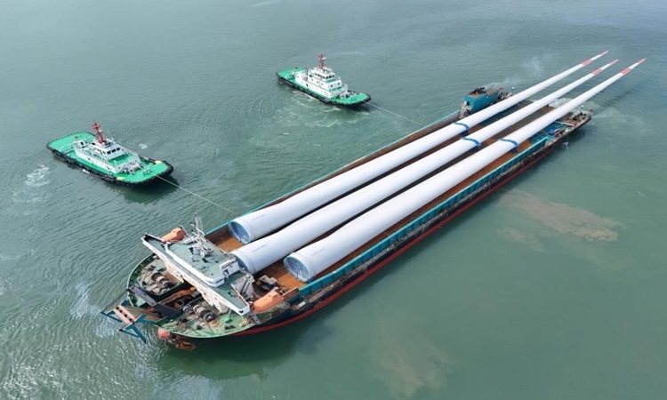 Cánh quạt siêu lớn của turbine gió mạnh nhất thế giới