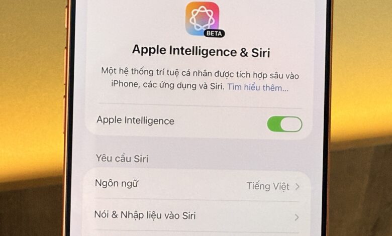 Apple Intelligence hỗ trợ tiếng Việt