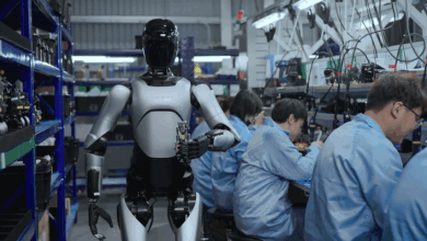 Mắt xích kết nối robot hình người với robot công nghiệp