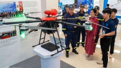 Trải nghiệm robot, UAV tại triển lãm Đổi mới sáng tạo