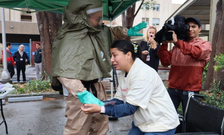 Silicon Valley hospital workers train for Super Bowl threats