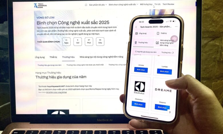 Hơn 40.000 lượt bình chọn sơ loại Tech Awards tuần đầu