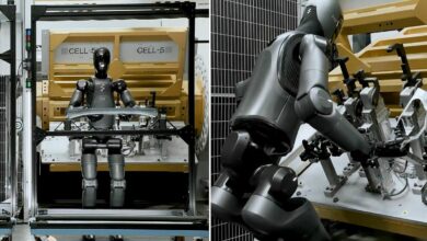 Robot hình người làm việc trong nhà máy ôtô ‘nghỉ hưu’