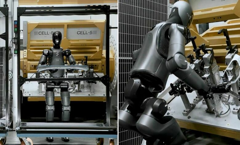 Robot hình người làm việc trong nhà máy ôtô ‘nghỉ hưu’