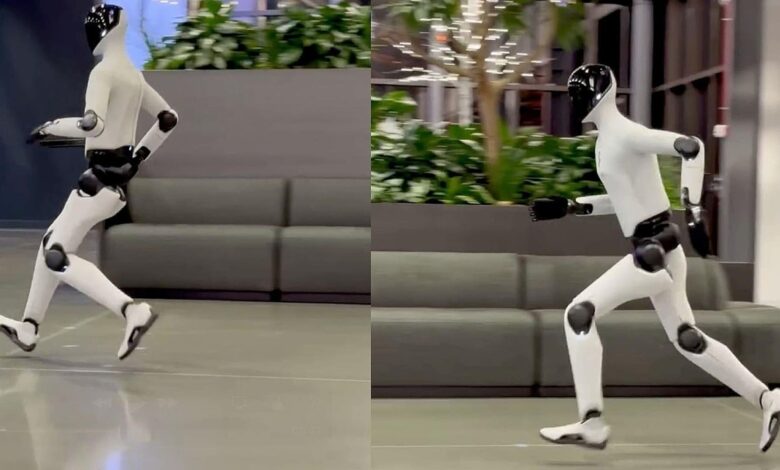 Robot hình người Mỹ chạy gần giống con người Robot hình người Mỹ chạy gần giống con người