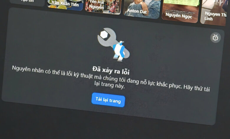 Facebook hoạt động chập chờn