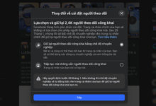 Facebook ‘thúc giục’ người dùng cập nhật chế độ chuyên nghiệp