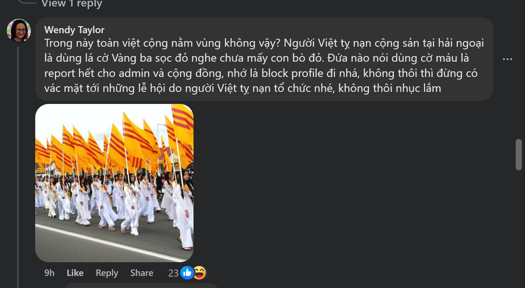 Tại vùng San Jose, Trường trung học Milpitas treo cờ đỏ sao vàng