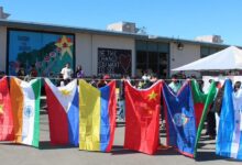 Tại vùng San Jose, Trường trung học Milpitas treo cờ đỏ sao vàng