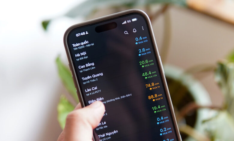 Ứng dụng Việt báo lượng mưa được hàng chục nghìn người sử dụng
