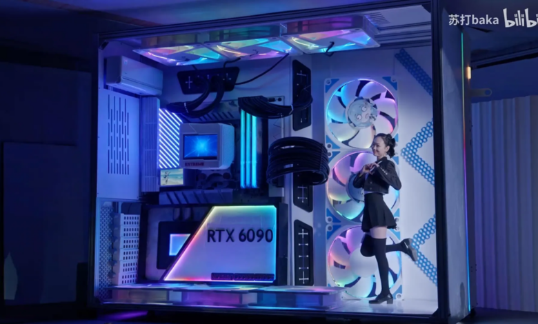 Nữ game thủ tự chế ‘căn phòng CPU’