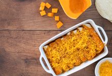 Bánh Enchilada Nướng Bí Ngô Butternut và Đậu Đen Thơm Ngon